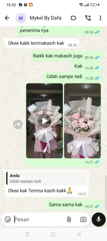 Testimonial Papan buket bunga TAKALAR